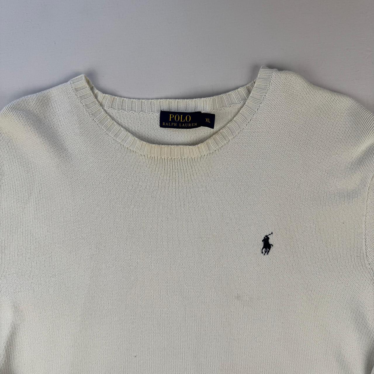 Polo Ralph Lauren Crewneck Knit Sweater in White Size XL