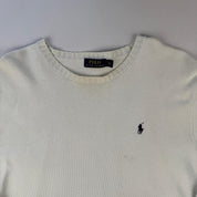 Polo Ralph Lauren Crewneck Knit Sweater in White Size XL