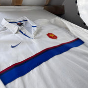 1990s Nike France Rugby Long Sleeve Rugby Polo Shirt XXL