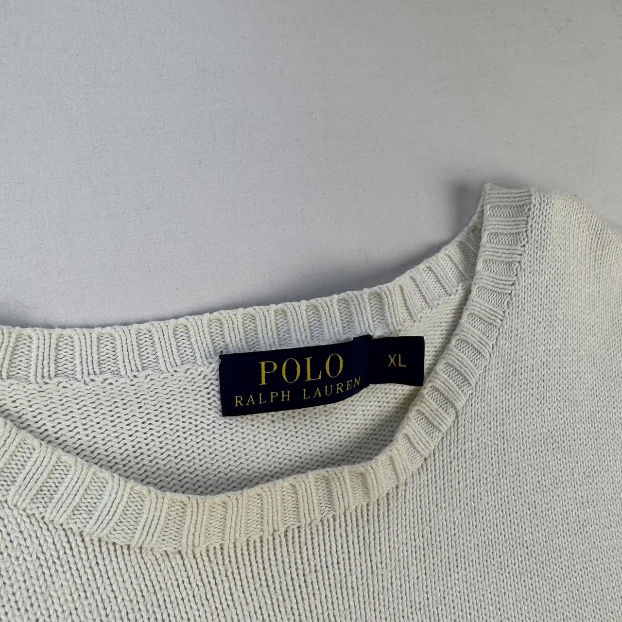 Polo Ralph Lauren Crewneck Knit Sweater in White Size XL