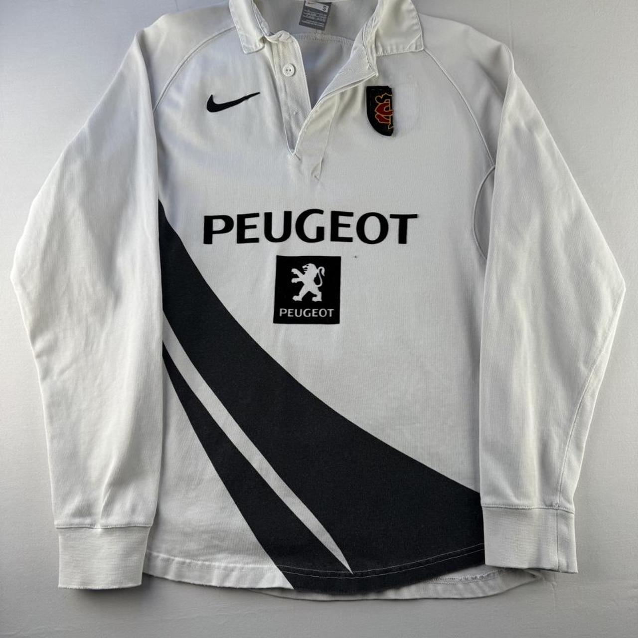 Late 2000s Nike Stade Toulousain Long Sleeve Rugby Polo S