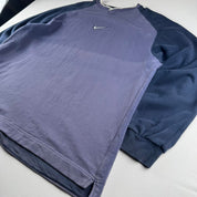 1990s Nike Centre Swoosh embroidered Distressed Oversized Jumper XL