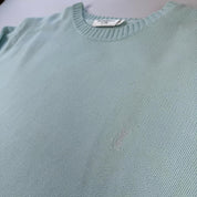 Yves Saint Laurent Crewneck Knit Sweater in Green Size L