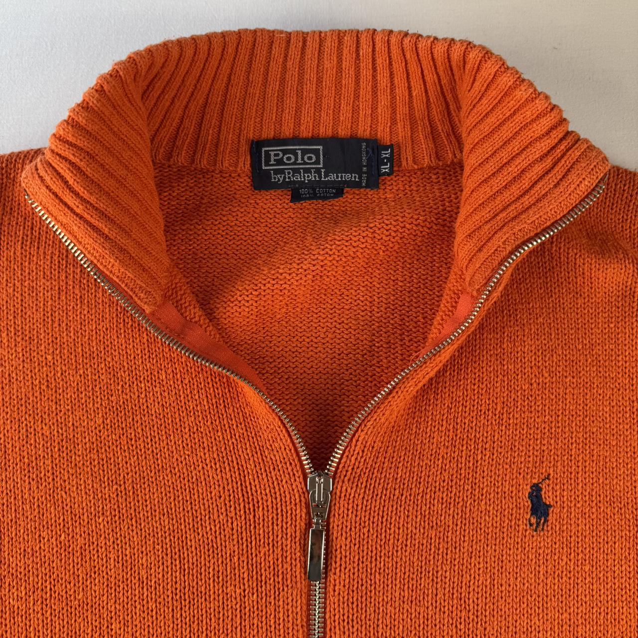 Polo Ralph Lauren Navy Pony Double Zip Thick Knitted Full Zip Jumper XL