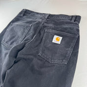 Carhartt WIP Washed Black Heavy Newel Pant 28W