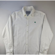 Carhartt WIP White and Green Corduroy Button Down Shirt S