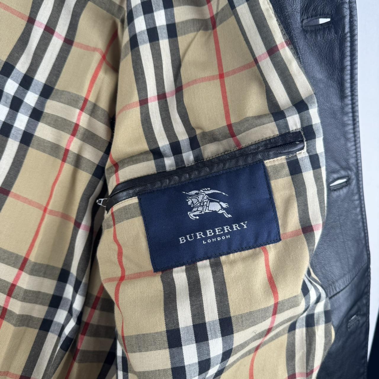Early 2000s Burberry Leather Mac Jacket 54 (L/XL)