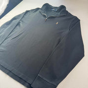 Polo Ralph Lauren Embroidered Pony Black Quarter Zip Fleece L