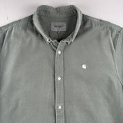 Sage Green Carhartt WIP Fine Corduroy Shirt XL