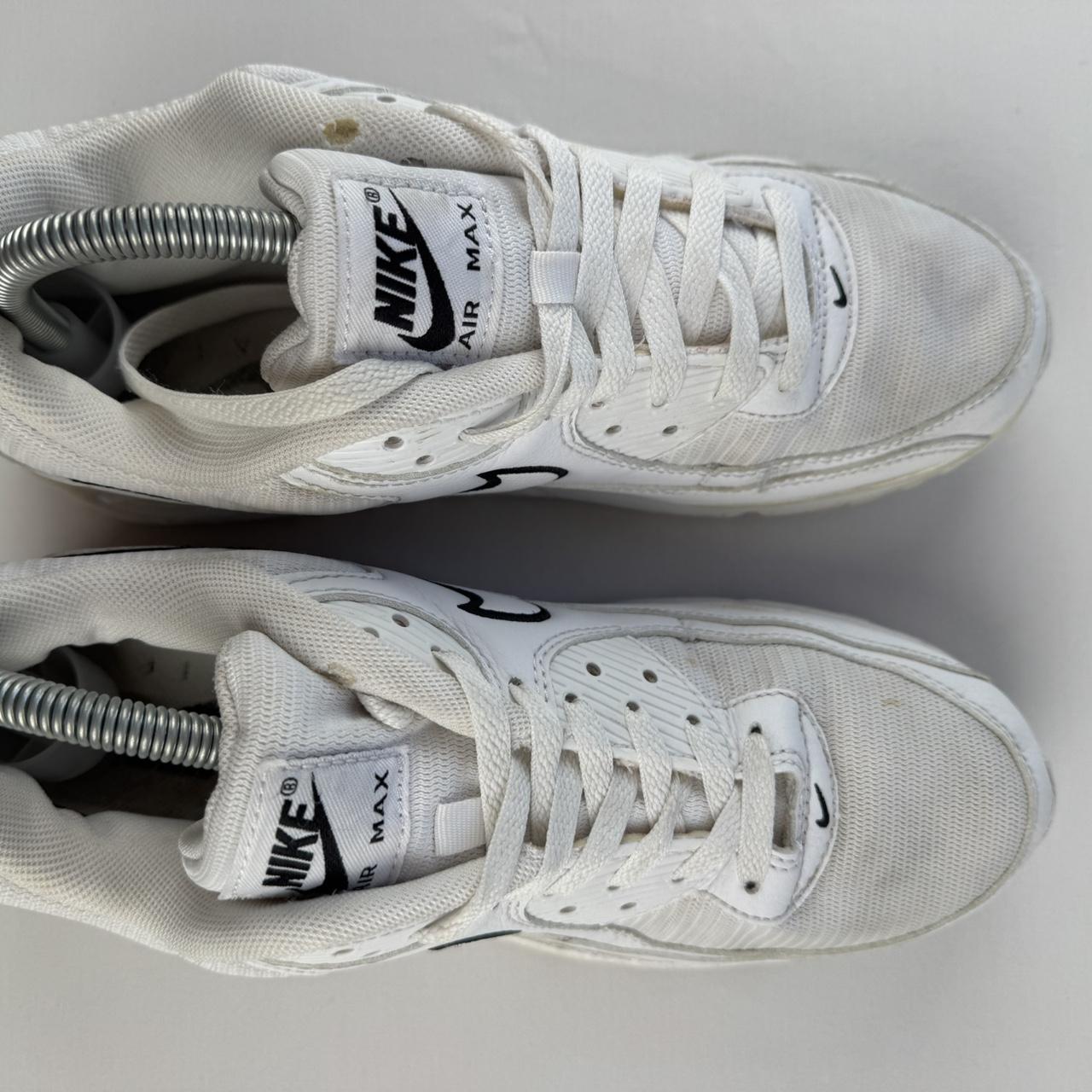 Nike Air Max 90s White Black UK8