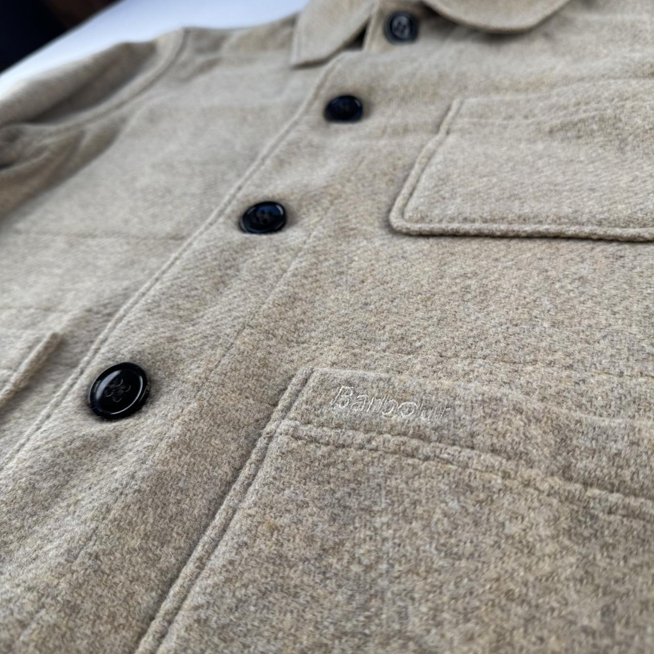 Modern Barbour Tartan Embroidered Spellout Kenn Wool Jacket M
