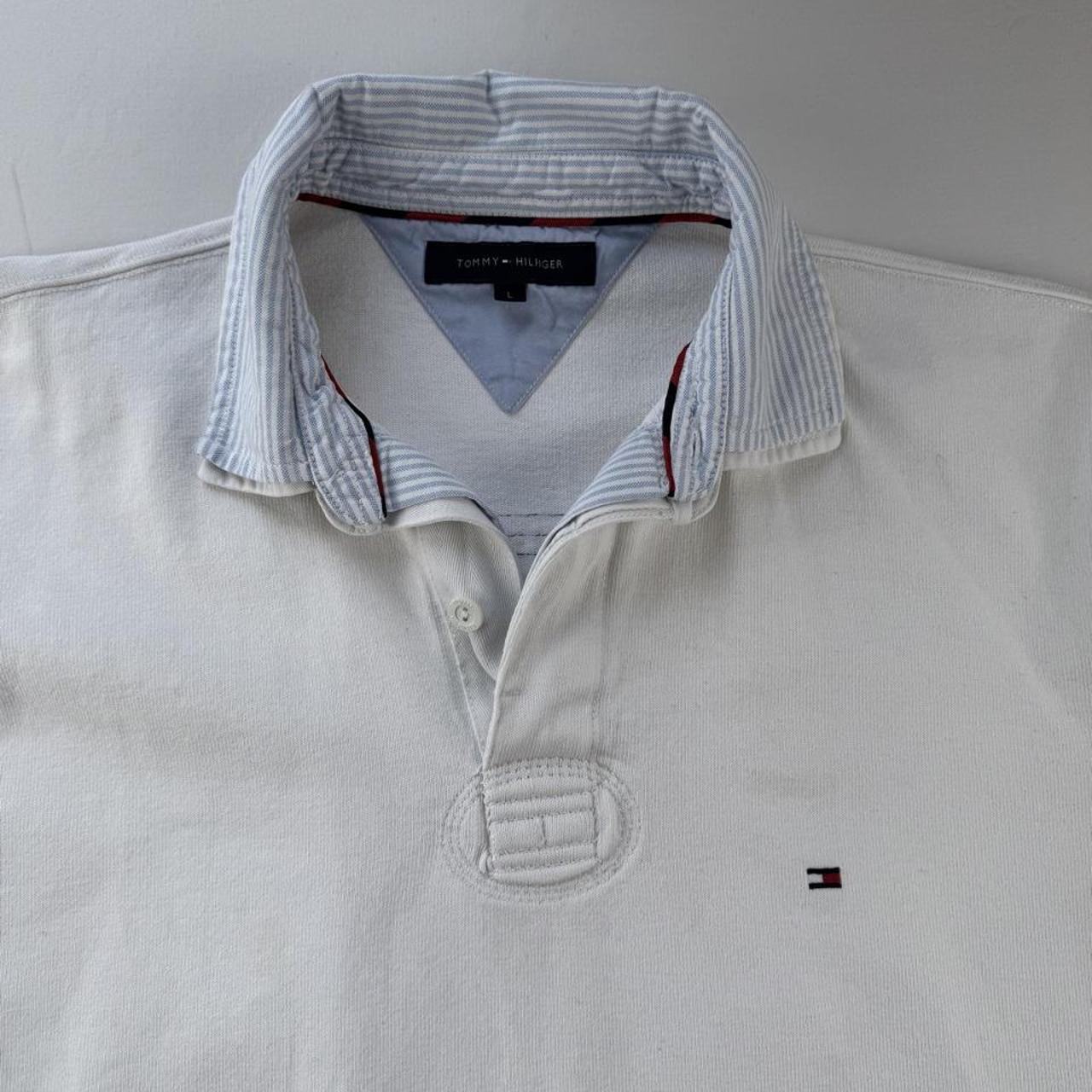 Tommy Hilfiger Embroidered Spellout Rugby Polo L