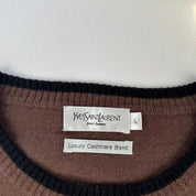 Yves Saint Laurent Crewneck Knit Sweater in Brown Size L