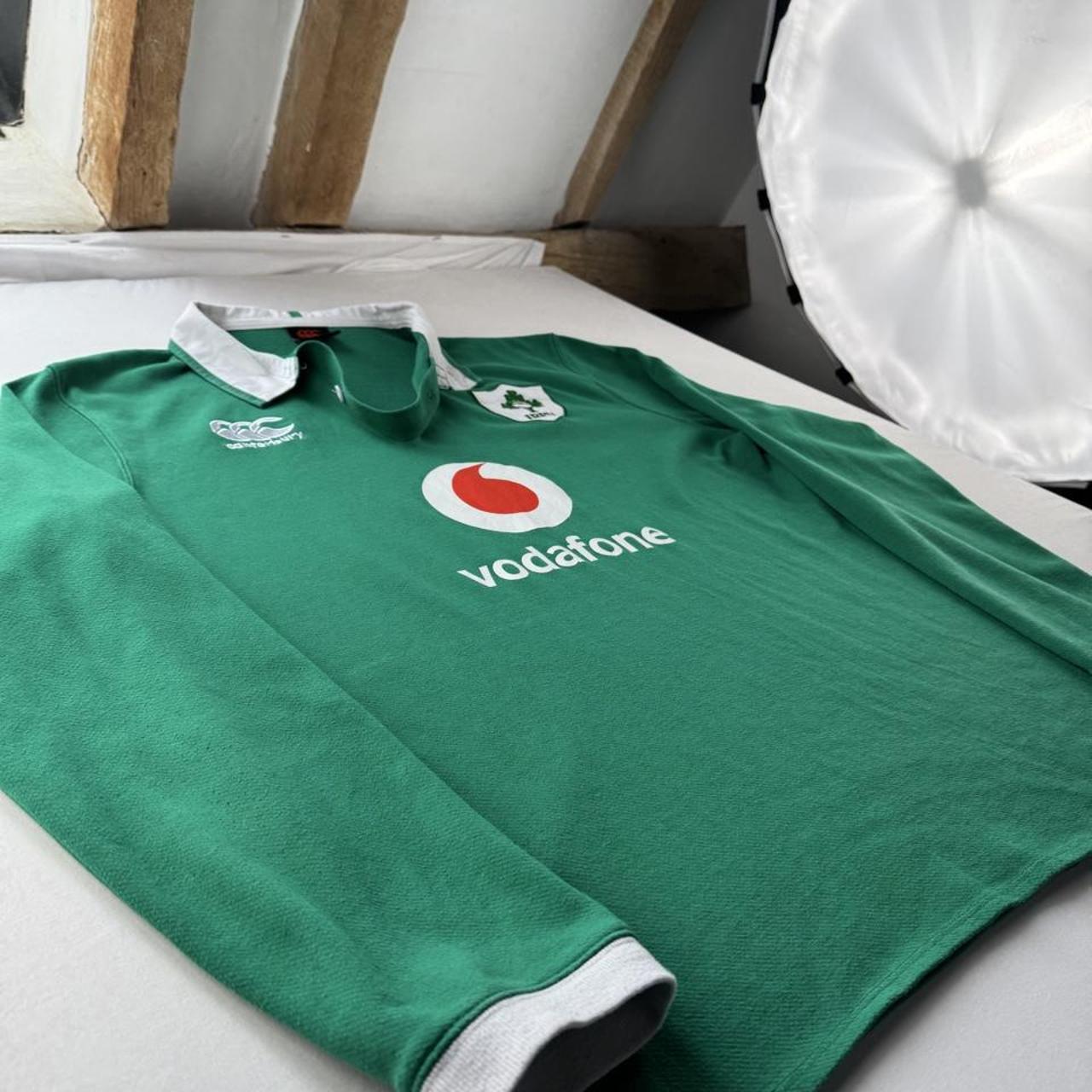 Canterbury Ireland Rugby Long Sleeve Rugby Polo Shirt L