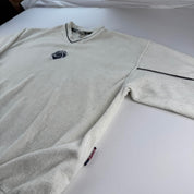 Rare 1990s Centre Swoosh V Neck Fleece Sweatshirt XL