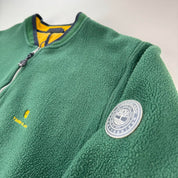 2000s Green Timberland Embroidered Full Zip Fleece Jacket M