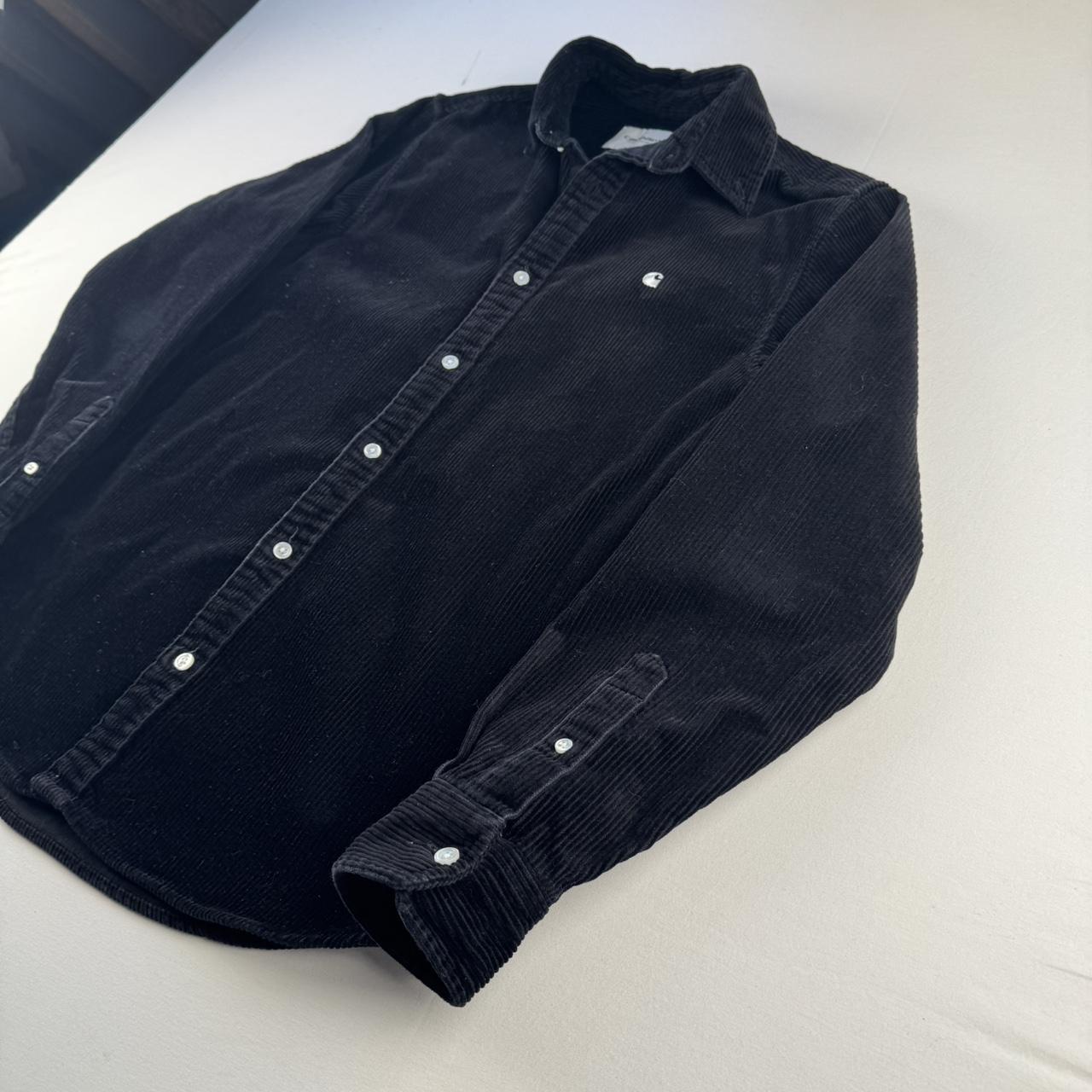 Black Carhartt WIP Long Sleeve Madison Corduroy Button Down Shirt S