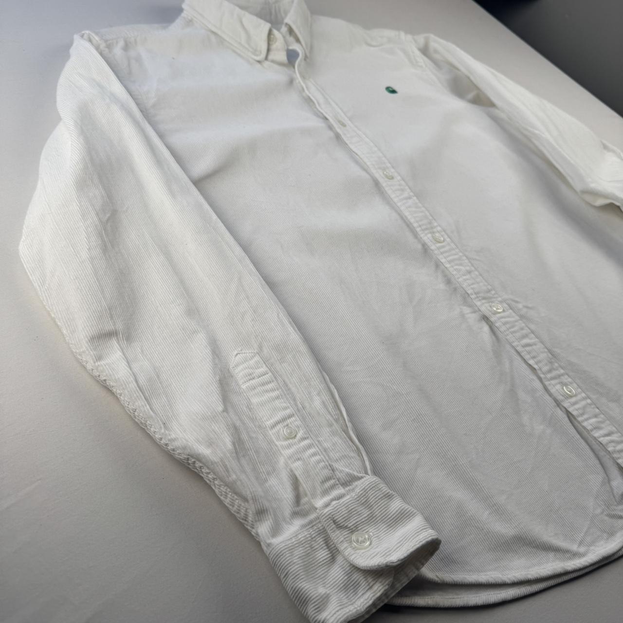 Carhartt WIP White and Green Corduroy Button Down Shirt L