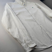 Carhartt WIP White and Green Corduroy Button Down Shirt L