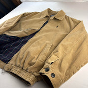 Early 2000s Polo Ralph Lauren Corduroy Plaid Lining Harringon Jacket M
