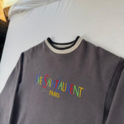 Yves Saint Laurent Crewneck Sweatshirt in Brown Size S