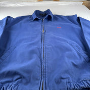 Early 2000s Yves Saint Laurent YSL Embroidered Logo Cotton Harrington Jacket L