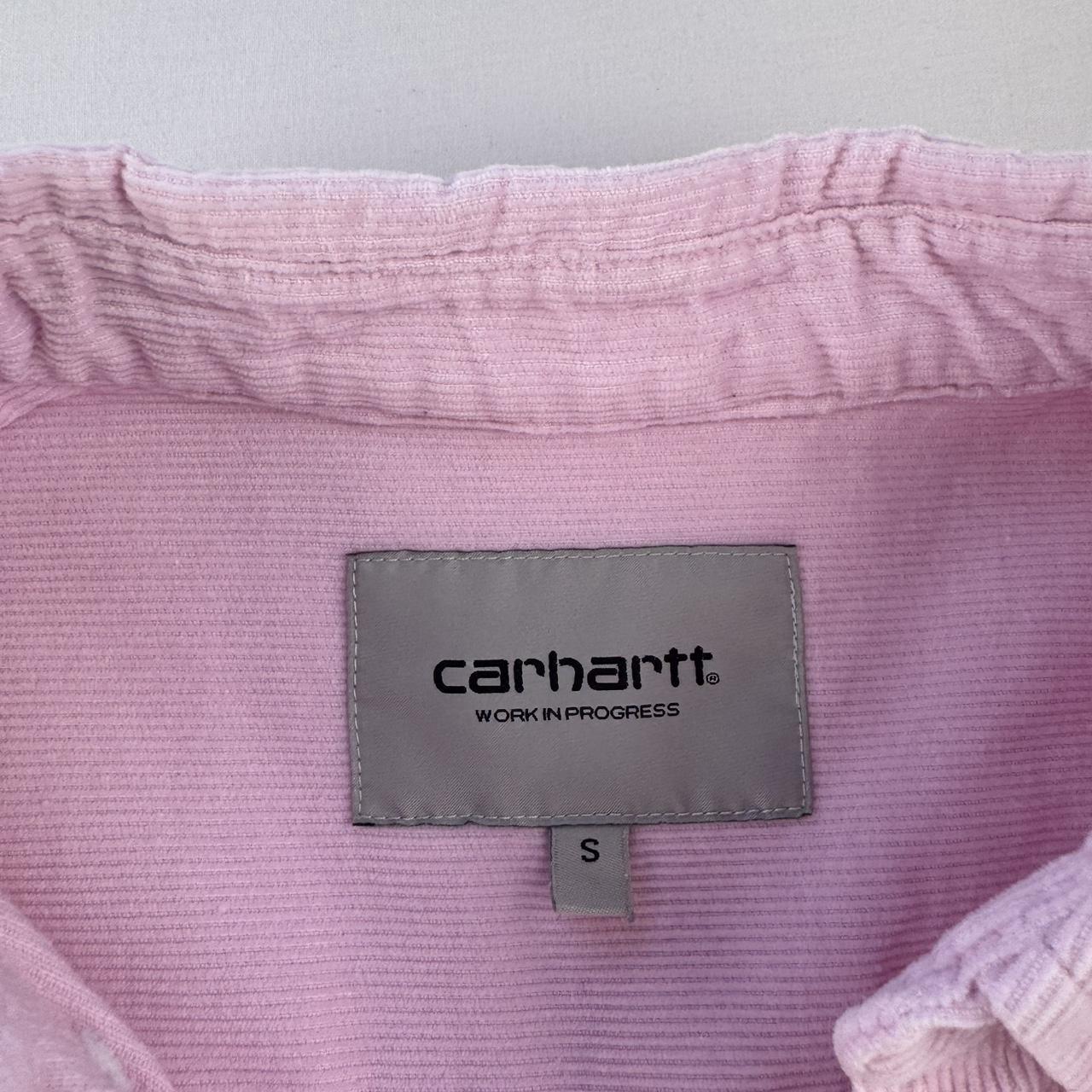 Pink Carhartt WIP Long Sleeve Madison Corduroy Button Down Shirt S