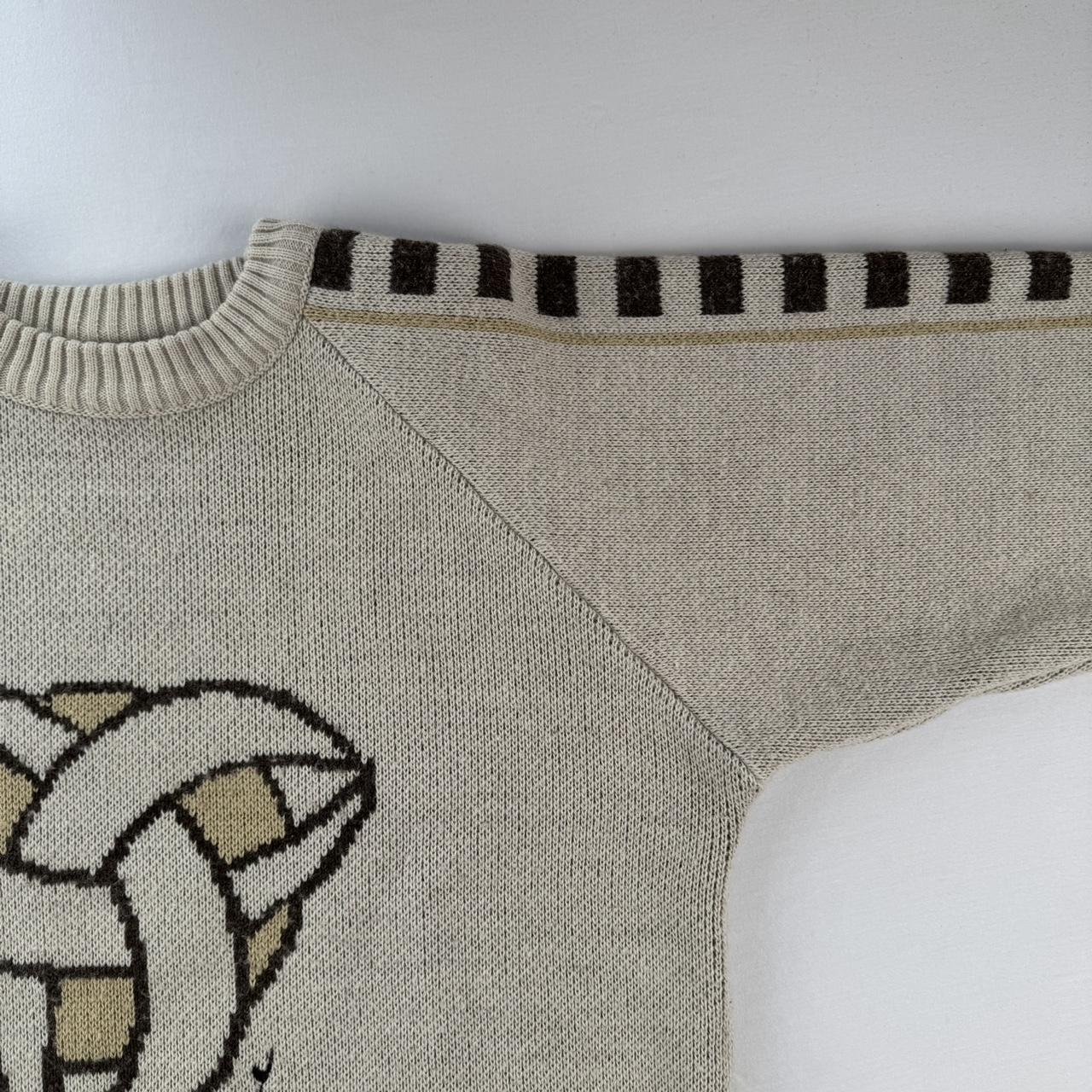 1990s O'Neill Nordic Spellout Knitted Jumper L