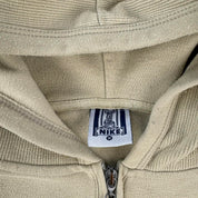 1990s Nike Embroidered Spellout Full Zip Fleece Hoodie S