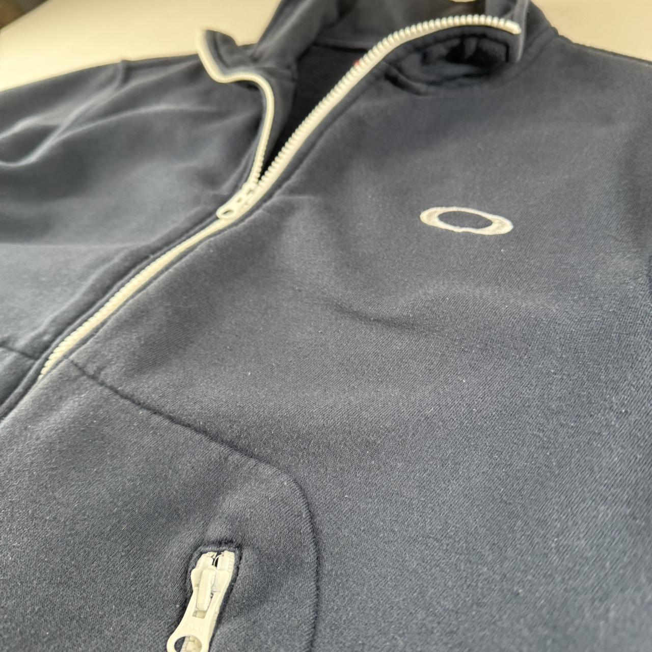 Early 2000s Oakley Embroidered Logo Full Zip Thick Sweatshirt Size Small
