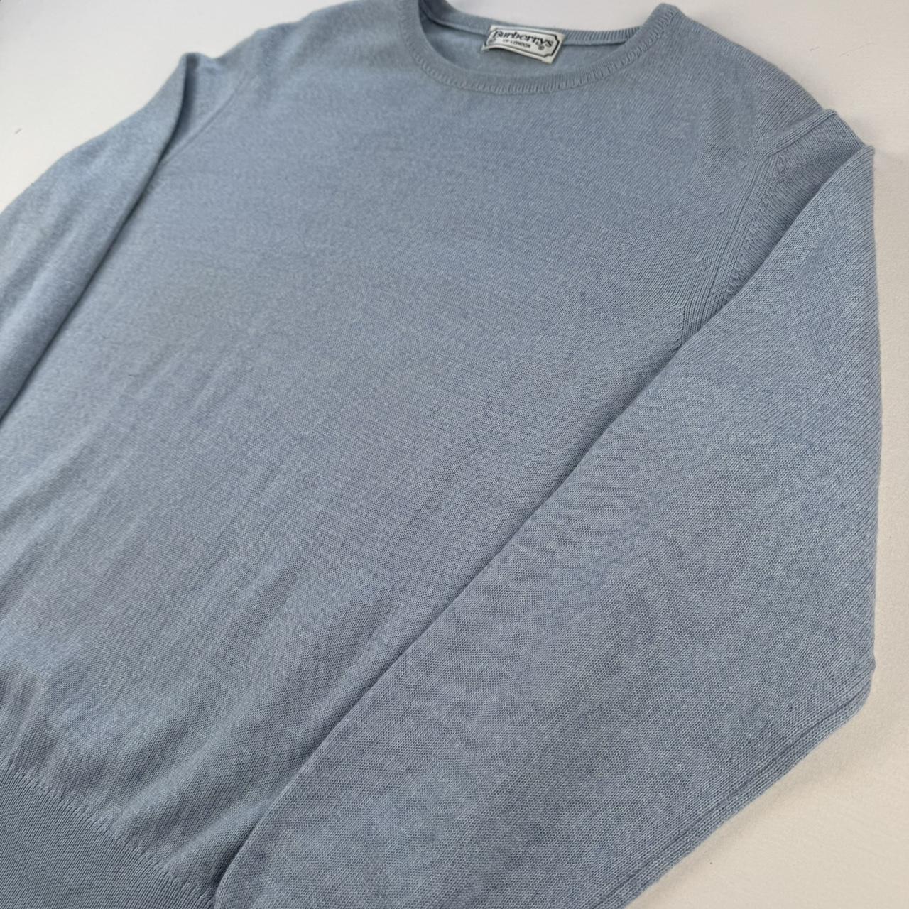 Baby Blue 1990s Merino Wool Burberrys Jumper 8