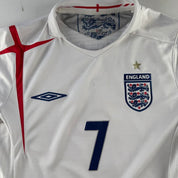 2005-07 Umbro England Home David Beckham 7 Jersey S