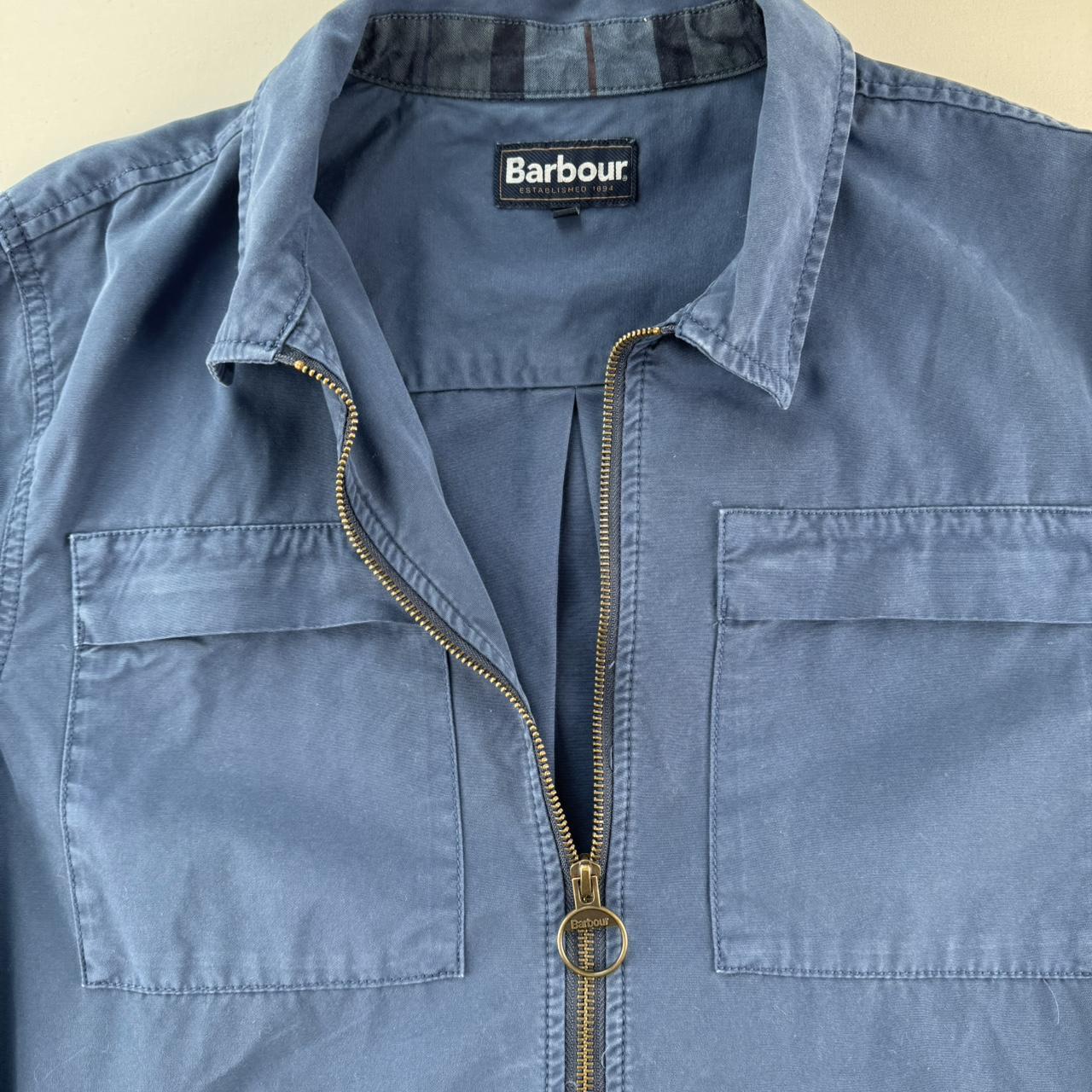 Modern Barbour Stunning Blue Cotton Shacket M