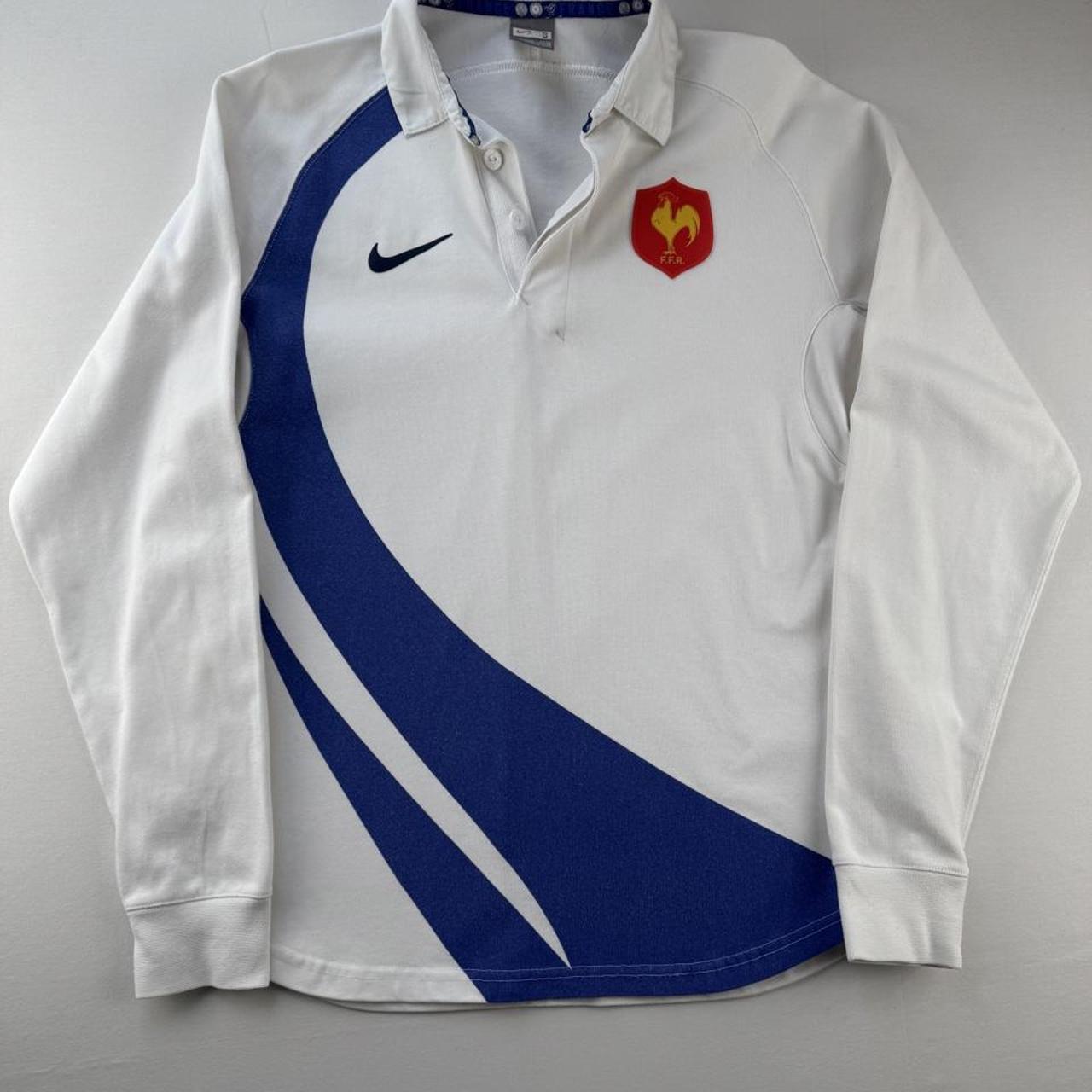 2007 Nike Embroidered France Rugby Polo Shirt S