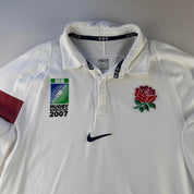 Nike England Rugby World Cup 2007 Players FIt Rugby Polo Shirt XXL