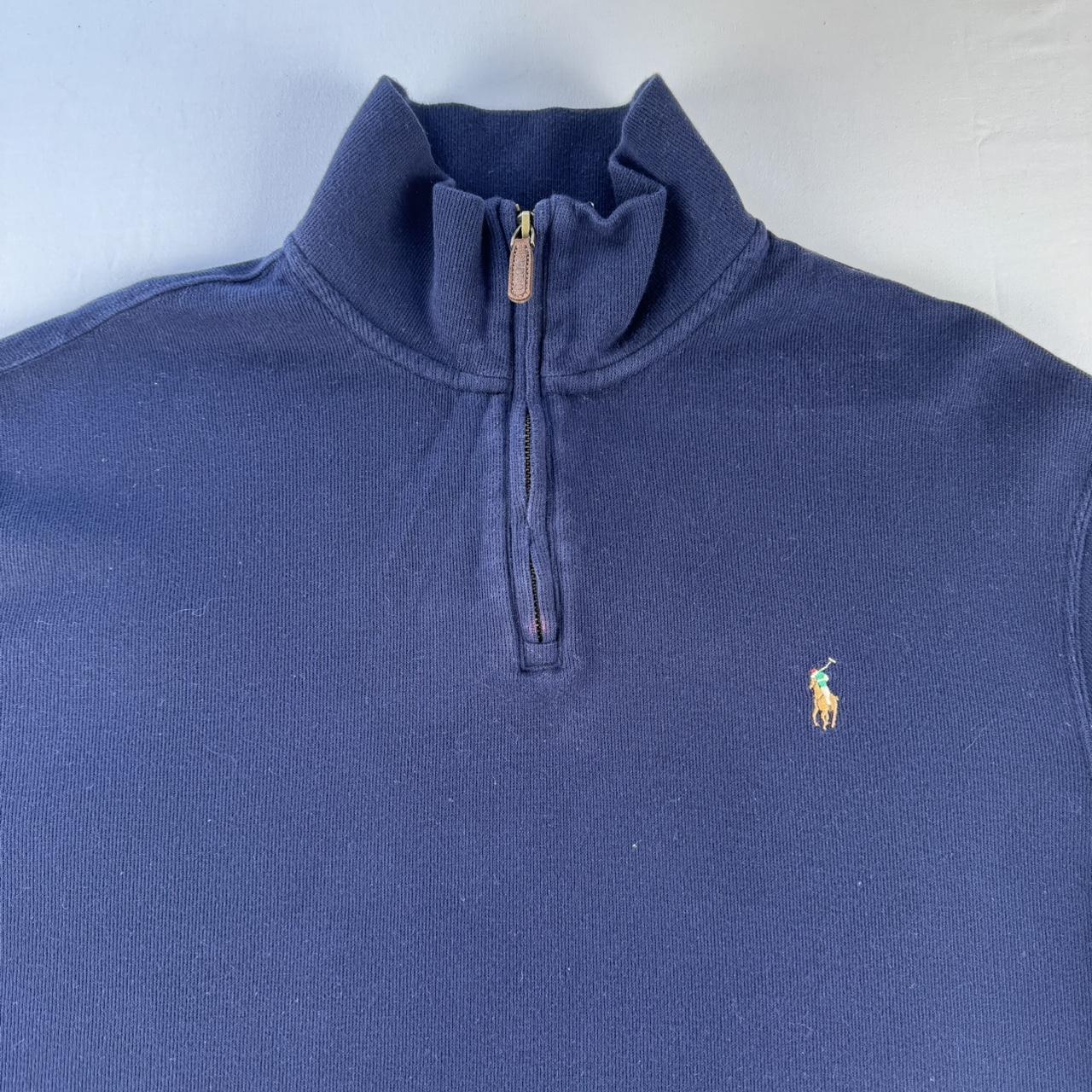 Polo Ralph Lauren Estate Rib Navy Quarter Zip Jumper XL