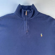 Polo Ralph Lauren Estate Rib Navy Quarter Zip Jumper XL