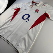 Nike 2003 Embroidered England Rugby Short Sleeve Rugby Polo L
