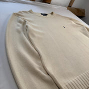 Polo By Ralph Lauren Crewneck Knit Sweater in Beige Size L