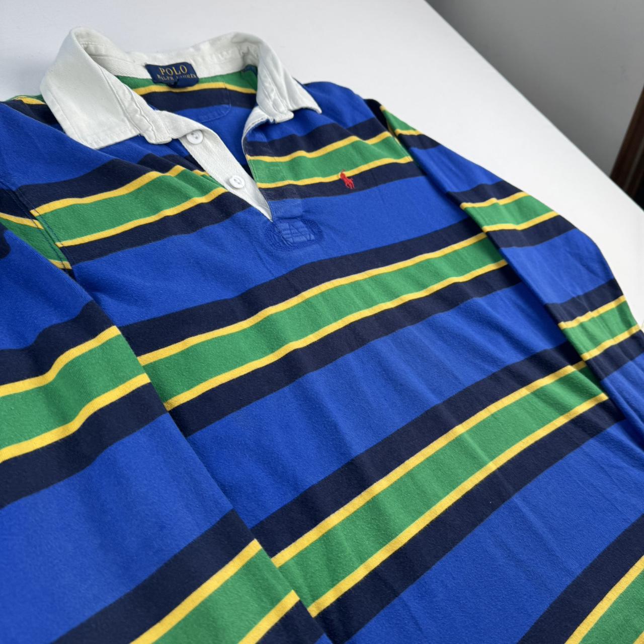 Polo Ralph Lauren Embroidered Striped Rugby Polo XS