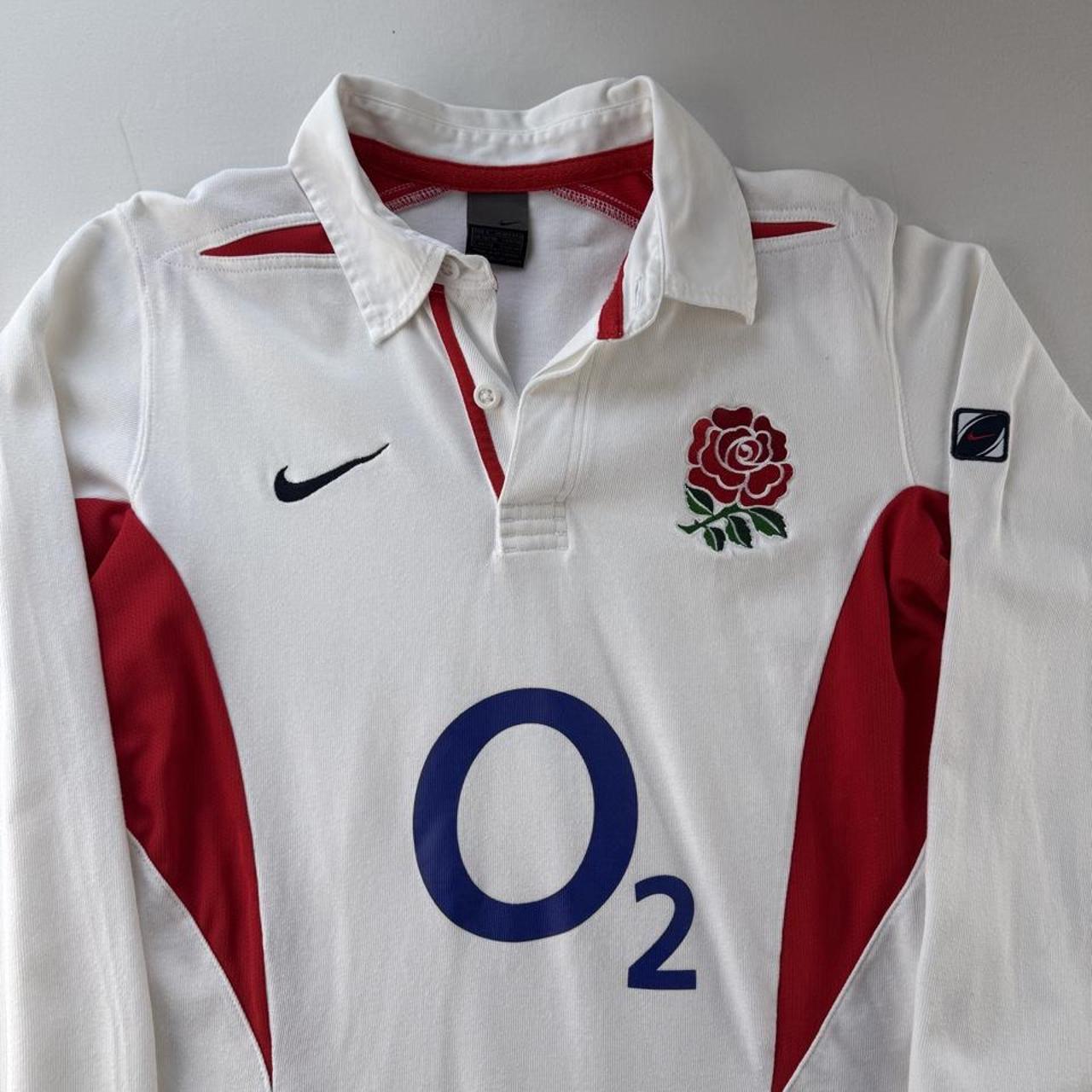 2003 England Rugby Home Long Sleeve Rugby Polo S