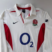 2003 England Rugby Home Long Sleeve Rugby Polo S