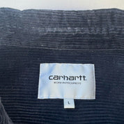 Navy Carhartt WIP Long Sleeve Madison Corduroy Button Down Shirt L