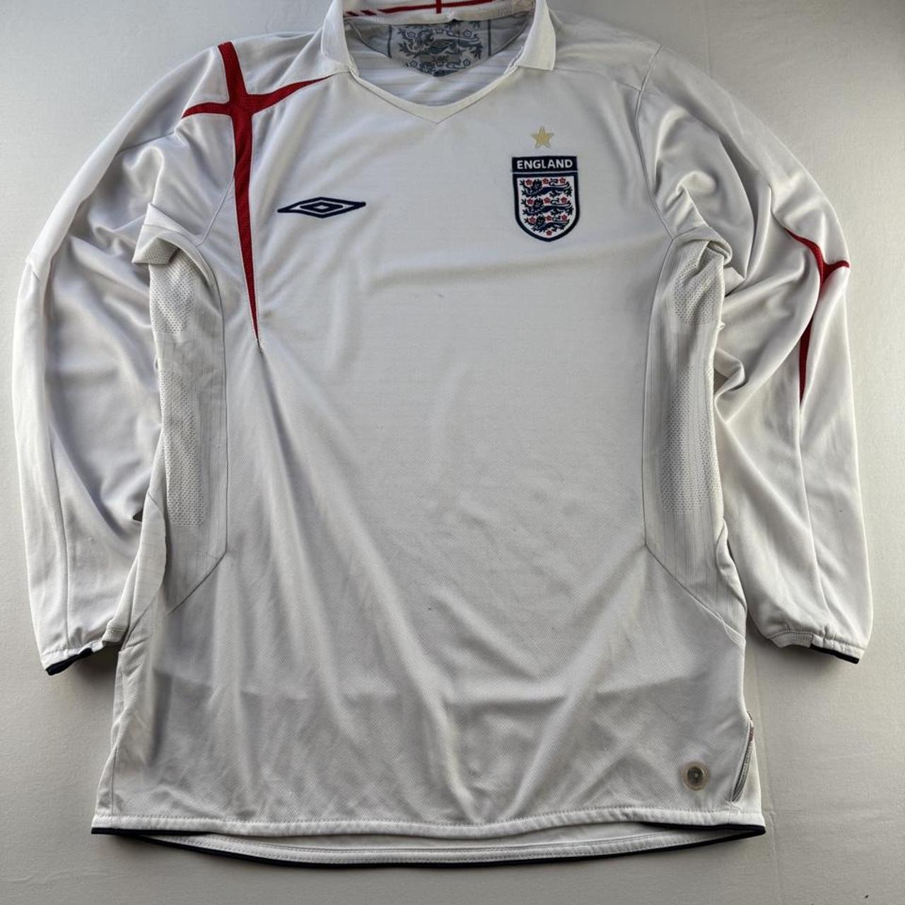 Umbro England 2004-06 Home Long Sleeve Playing Shirt M