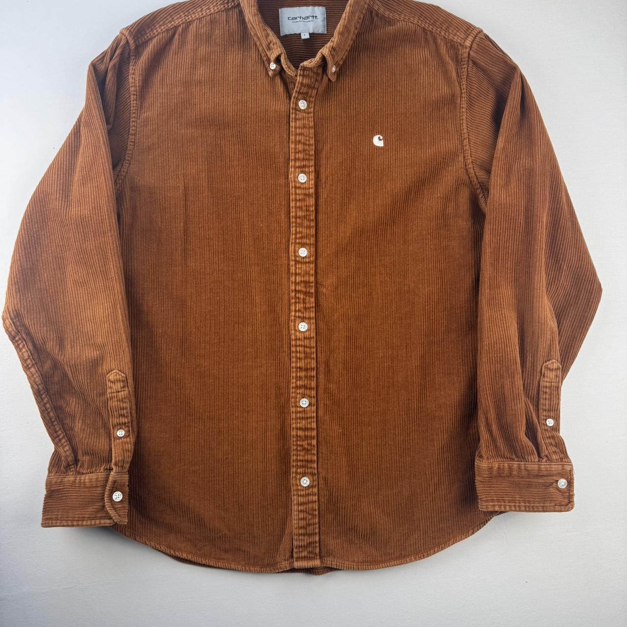 Carhartt WIP Brown Corduroy Button Down Shirt L