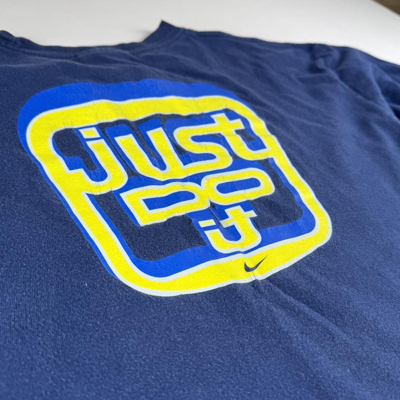 1990s Nike Centre Swoosh Oversized Just do it Back Print T Shirt Medium