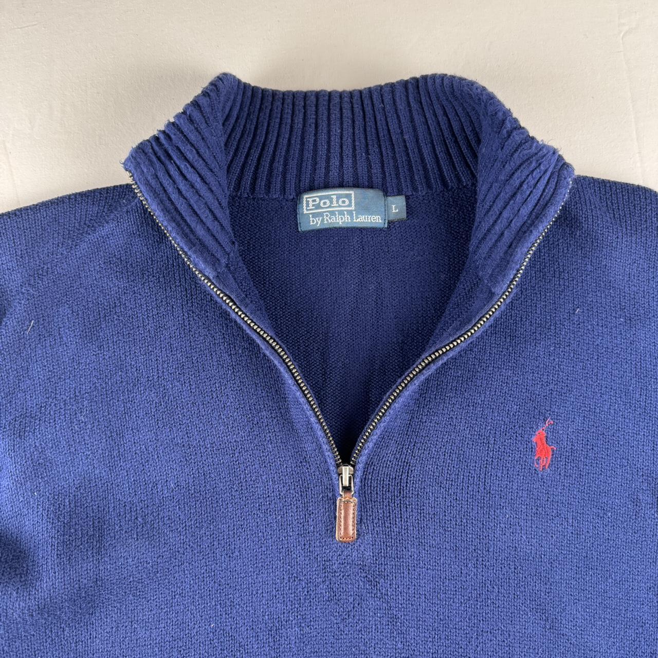 Polo Ralph Lauren Embroidered Pony Knitted Quarter Zip Fleece L