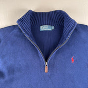Polo Ralph Lauren Embroidered Pony Knitted Quarter Zip Fleece L
