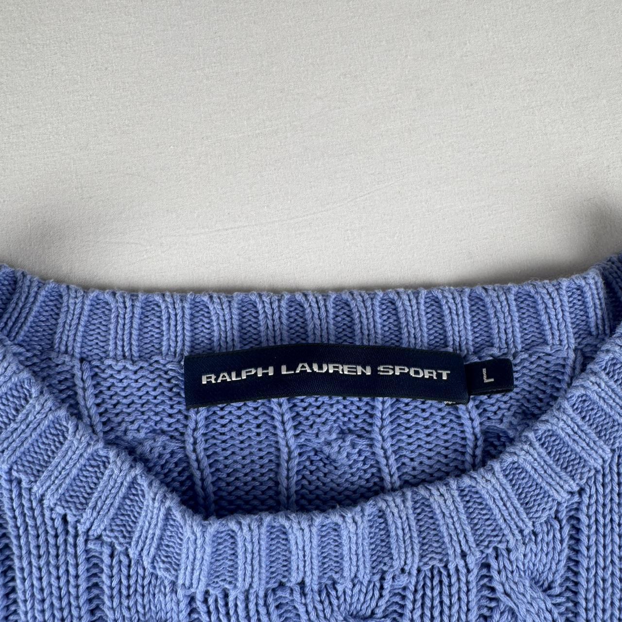 Womens Polo Ralph Lauren Embroidered Pony 100% Cotton Cable Knitted Jumper L