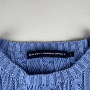 Womens Polo Ralph Lauren Embroidered Pony 100% Cotton Cable Knitted Jumper L